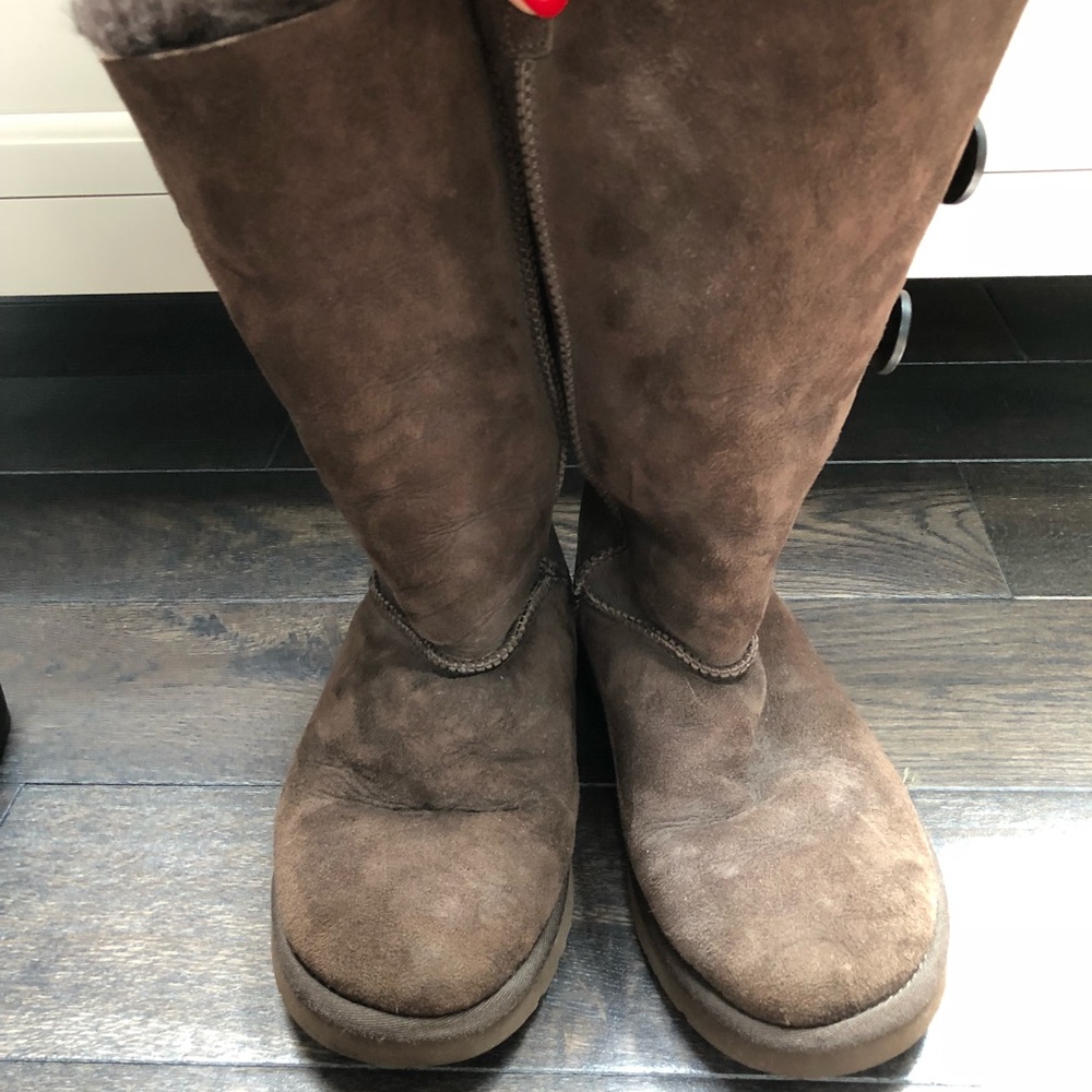Brown Bailey Button UGGs